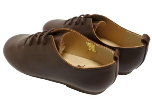 【かぼちゃの馬車CA-15 ブラウン】ころんと靴紐シューズ